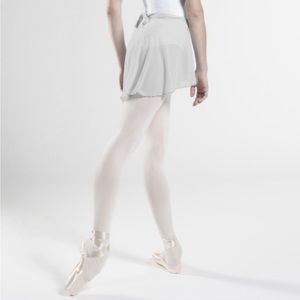 NWT XS/S Wear Moi Girls Allegro Dance Skirt Light Grey